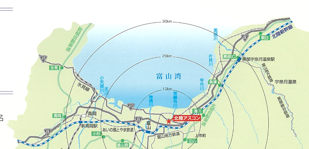 富山県 事業エリア地図